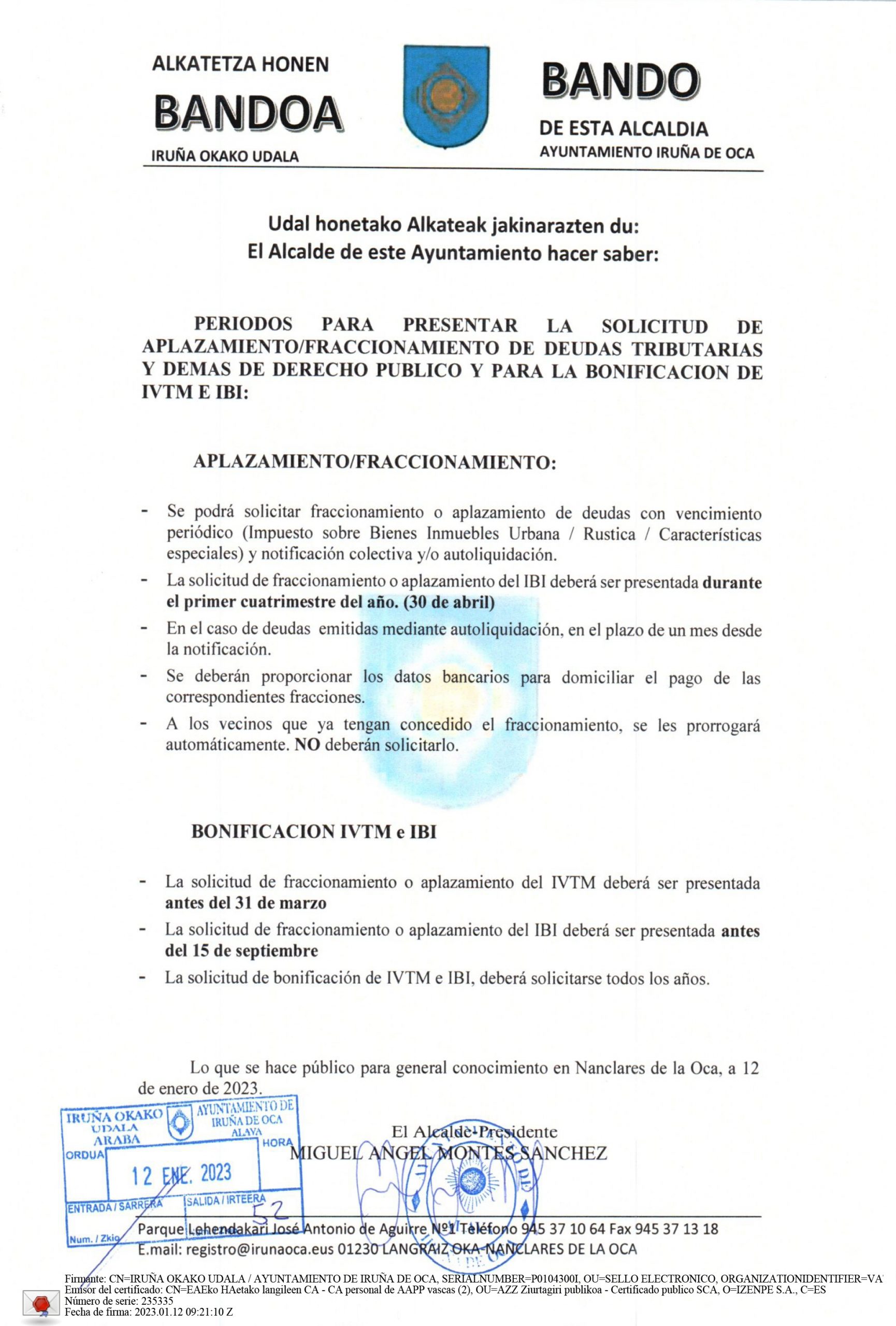 Periodos Para Presentar La Solicitud De Aplazamiento Fraccionamiento De