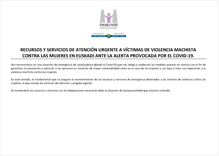 Ayuda contra la violencia machista durante el estado de alarma