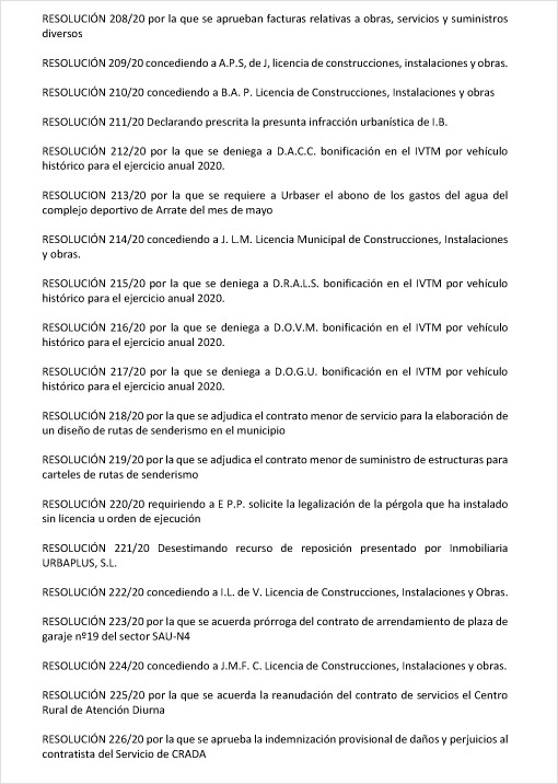 Resoluciones del Pleno del 8 de julio del Ayuntamiento de Iruña de Oca