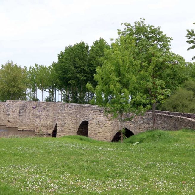 Puente de Víllodas con vista de los tajamanes